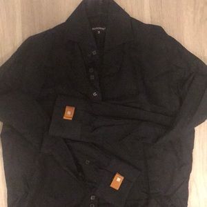 Mens BOGOSSE dress shirt black